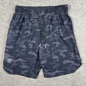 Legends Camo Luka Shorts Mens Small Athletic Unlined Vented Running Black Gray